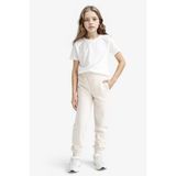 DeFacto Standart Fit Basic Düz Beli Lastikli Okul Jogger Eşofman Altı Kız Çocuk, 11-12 Yaş, Y1226A625AU, Bej-BG667, Kız çocuk