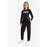 DeFacto Standart Fit Basic Düz Beli Lastikli Okul Jogger Eşofman Altı Kız Çocuk Y1226A623AU