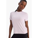 DeFacto Standart Fit Basıc Sporcu Tişört Pembe, XS, D2296AX25SP, Pembe-PN694, Kadın