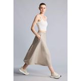 DeFacto Standart Fit Beli Lastikli Midi Etek I0233AX26SM - Bej-BG748