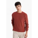 DeFacto Standart Fit Bisiklet Yaka Kazak, S, A8458AX25WN, Turuncu, Erkek