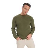 DeFacto Standart Fit Bisiklet Yaka Kazak, XXL, A8458AX25WN, Haki, Erkek