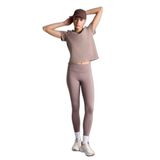 DeFacto Standart Fit Bisiklet Yaka Sporcu Pamuklu Kısa Kollu Tişört, M, H1998AX26SP, Kahve, Kadın