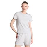 DeFacto Standart Fit Bisiklet Yaka Sporcu Pamuklu Kısa Kollu Tişört, XS, H1998AX26SP, Gri, Kadın