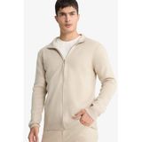 Defacto Standart Fit Dik Yaka Triko Hırka, S, C8158AX25AU, Bej, Erkek