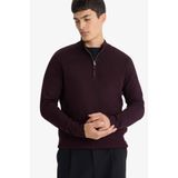 Defacto Standart Fit Dik Yaka Triko Kazak, L, D0624AX25AU, Bordo, Erkek