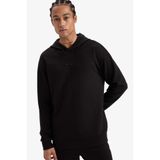 DeFacto Standart Fit Kapüşonlu Skuba Dalgıç Kumaş Sporcu Sweatshirt, M, TYC64D3EFDC5932108, Siyah, erkek