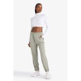 Defacto Standart Fit Paçası Fermuarlı Jogger Premium Sporcu Pantolon, L, C9415AX25AU, Haki, Kadın