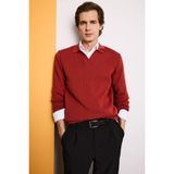 DeFacto Standart Fit Pamuklu Kazak, 2XL, G4510AX25WN, Turuncu-OG69, Erkek