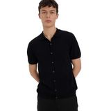 DeFacto Standart Fit Polo Yaka Kısa Kollu Siyah Triko Tişört, 2XL, E4603AX25SM, Siyah-BK27, Erkek