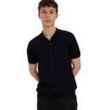 DeFacto Standart Fit Polo Yaka Kısa Kollu Siyah Triko Tişört, XS, E4603AX25SM, Siyah-BK27, Erkek