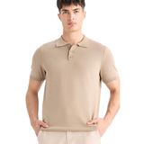 DeFacto Standart Fit Polo Yaka Kısa Kollu Triko Tişört, XS, E3241AX25SPBG129-1013002, Açık Vizon, Erkek