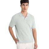 DeFacto Standart Fit Polo Yaka Triko Kısa Kollu Tişört, M, E3306AX25SM, Mavi-BE490, Erkek