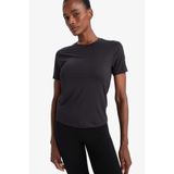 DeFacto Standart Fit Sporcu Basic Siyah Tişört, S, TYC0957652735MD2296AX2005, Siyah-BK81, Kadın