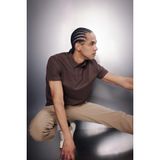 DeFacto Standart Fit Sporcu Polo Yaka Kısa Kollu Tişört, S, E9351AX26SP, Kahve-BN151, Erkek