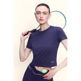 DeFacto Standart Fit Sporcu Tişört İndigo, S, G4724AX26SP, İndigo, Kadın