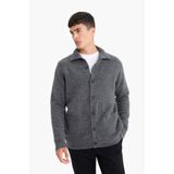DeFacto Standart Fit Triko Hırka, 3XL, E8396AX25CW, Antrasit-AR4, Erkek