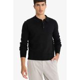 Defacto Standart Fit Triko Kazak, 3XL, F1523AX25AU, Siyah-BK27, Erkek
