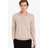 DeFacto Standart Fit Triko Kazak, XL, G6706AX25WN, Bej-BG170, Erkek