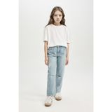 DeFacto Staright Fit Yırtık Detaylı Düz Paça Cepli Jean Pantolon Kız Çocuk D3370A824WN