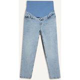 DeFacto Straight Fit Beli Lastikli Bilek Boy Jean Yıkamalı Hamile Pantolon H2077AX26SM - 44 - Mavi-NM39