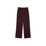 DeFacto Straight Fit Beli Lastikli Geniş Paça Pantolon, M, F1016AX25AU, Bordo-BR93, Kadın