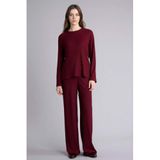 DeFacto Straight Fit Bürümcük Pantolon Bordo, L, E9890AX25AU, Bordo-BR160, Kadın