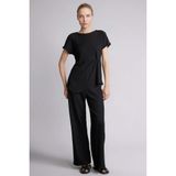DeFacto Straight Fit Bürümcük Pantolon Siyah, S, TYC4C0B4DD64176B6E8107D00, Siyah-BK27, Kadın