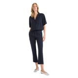 DeFacto Straight Fit Çift Cepli Yüksek Bel Düz Paça Modal Kumaş Pantolon, 42, TYC5F14B4598739300, Lacivert-NV100, Kadın