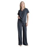 DeFacto Straight Fit Düz Paça Bürümcük Pantolon, S, H0423AX26SP, Antrasit-AR169, Kadın