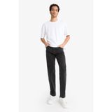 DeFacto Straight Fit Düz Paça Jean Pantolon, 38, E9101AX25AU, Siyah-NM40, Erkek
