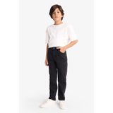 DeFacto Straight Fit Düz Paça Jean Polar Astarlı Pantolon Erkek Çocuk, 5-6 Yaş, F4290A825WN, Siyah-NM40, Erkek Çocuk
