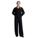DeFacto Straight Fit Düz Paça Pantolon, 44, H0535AX26SP, Siyah-BK81, Kadın