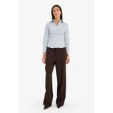 DeFacto Straight Fit Palazzo Pantolon, 36, E7238AX26SP, Kahve, Kadın