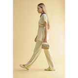 DeFacto Straight Wide Düz Paça Pantolon Ekru, 3XL, F7439AX26SP, Ekru-ER37, Kadın