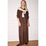 DeFacto Straight Wide Geniş Paça Pantolon Kahve, 38, G9162AX26SP, Kahve-BN312, Kadın