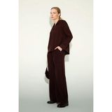 DeFacto Straight Wide Geniş Paça Süet Pantolon G7435AX26SP - Kahve-BN328 - 36