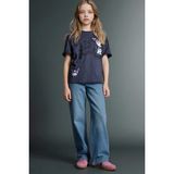 DeFacto Straight Wide Jean Pantolon Kız Çocuk G4654A826SM - Mavi-NM39 - 7 - 8 Yaş