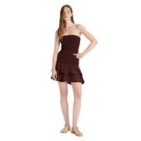 DeFacto Straplez Gipeli Mini Elbise, 36, F9462AX25HS, Kahve-BN267, Kadın