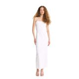 DeFacto Straplez Maxi Abiye Elbise, 36, D3268AXNS, Beyaz-WT32, Kadın