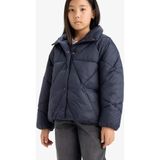DeFacto Su Geçirmez Çıtçıtlı Cepli Şişme Mont Kız Çocuk E9812A825AU - Lacivert-NV173 - Dropsuz - 13 - 14 Yaş