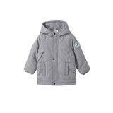 Defacto Su Geçirmez Kapüşonlu Fermuarlı Çıtçıtlı Mont Erkek Bebek, 12-18 Ay, E9801A525WN, Gri-GR89, baby-boys, 12-18 Ay (86cm)