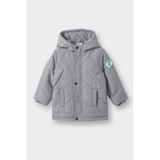 Defacto Su Geçirmez Kapüşonlu Fermuarlı Çıtçıtlı Mont Erkek Bebek, 2-3 Yaş, E9801A525WN, Gri-GR89, Erkek Bebek, 24-36 Ay (98 cm)