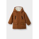 Defacto Su Geçirmez Kapüşonlu Pelüş Astar Mont Erkek Bebek, 12-18 Ay, Kapüşonlu Pelüş Astar Mont, Kahve-BN230, baby-boys, 12-18 Ay (86cm)