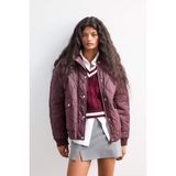 Defacto Su Geçirmez Regular Fit Çıtçıtlı Fermuarlı Kapitoneli Mont, L, Kapitoneli Mont, Bordo-BR444, Kadın