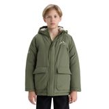 DeFacto Su İtici Kapüşonlu Polar Astarlı Mont Erkek Çocuk, 8-9 Yaş, Kapüşonlu Polar Astarlı Mont, Haki-KH450, Erkek Çocuk