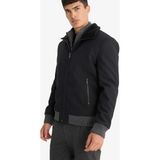 DeFacto Su İtici Slim Fit Dar Kesim Suni Kürklü Yaka Astarlı Fermuarlı Ribanalı Cepli Suni Deri Mont C5633AX25WN - Siyah-BK27