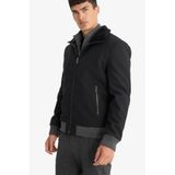 DeFacto Su İtici Slim Fit Dar Kesim Suni Kürklü Yaka Astarlı Fermuarlı Ribanalı Cepli Suni Deri Mont C5633AX25WN