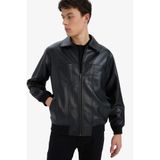 Defacto Suni Deri Ceket, Xl, C5843AX25AU, Siyah, Erkek