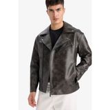 Defacto Suni Deri Mont, S, F0151AX25AU, Kahve, Erkek